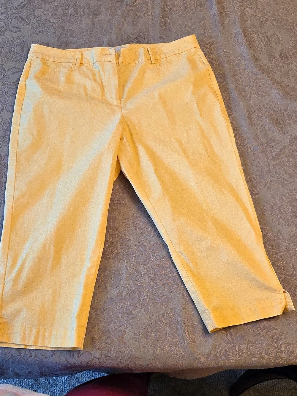 Talbots Cropped Pants in Yellow Size 14P Like New